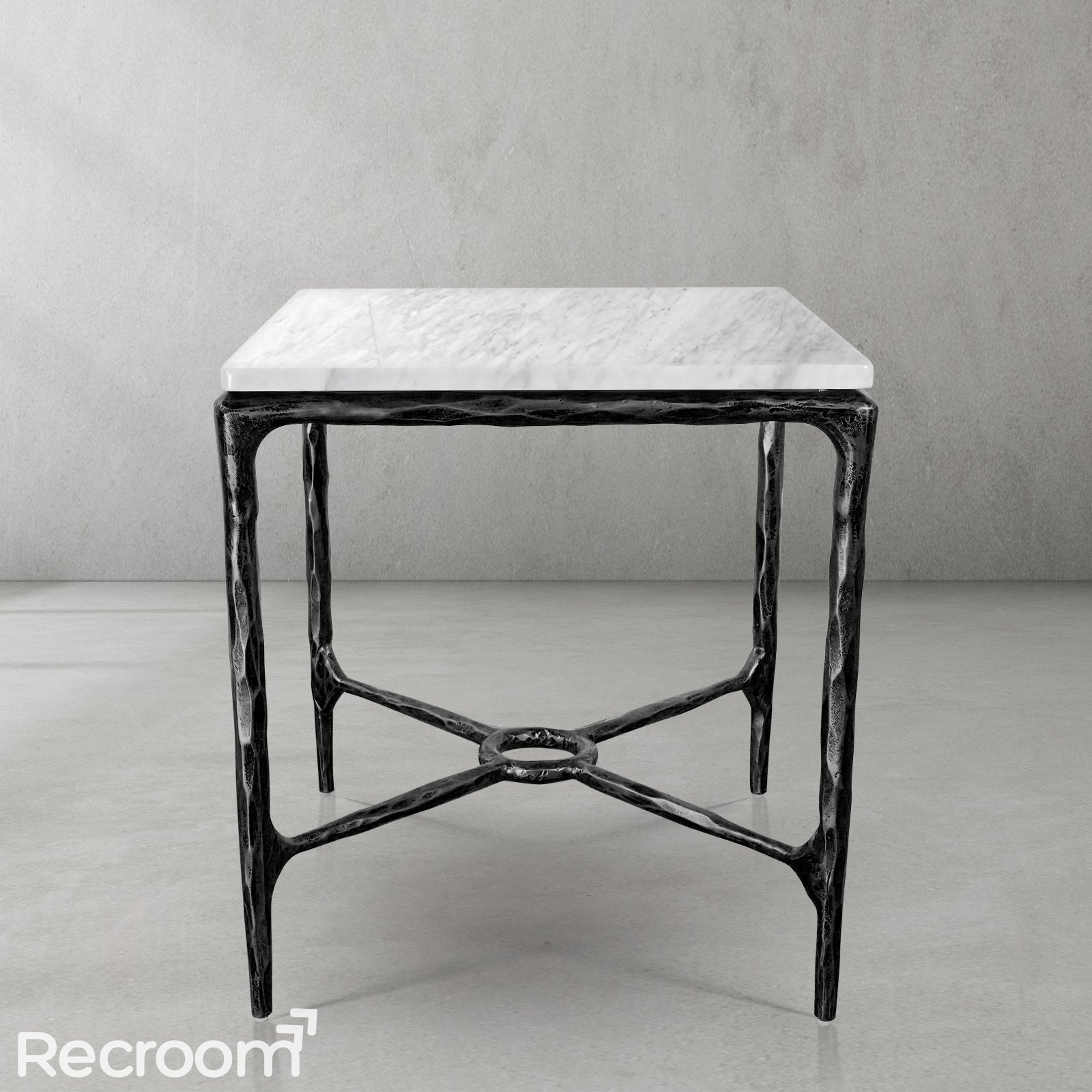 Thaddeo Marble Square Side Table 18" / 22" Overhang O - Zonesus