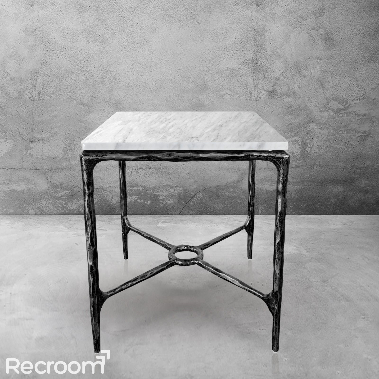 Thaddeo Marble Square Side Table 18" / 22" Overhang O - Zonesus