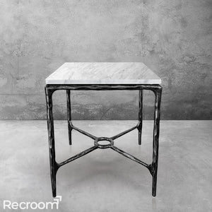 Thaddeo Marble Square Side Table 18" / 22" Overhang O - Zonesus