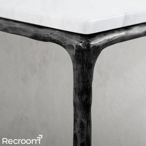 Thaddeo Marble Square Side Table 18" / 22" Overhang O - Zonesus