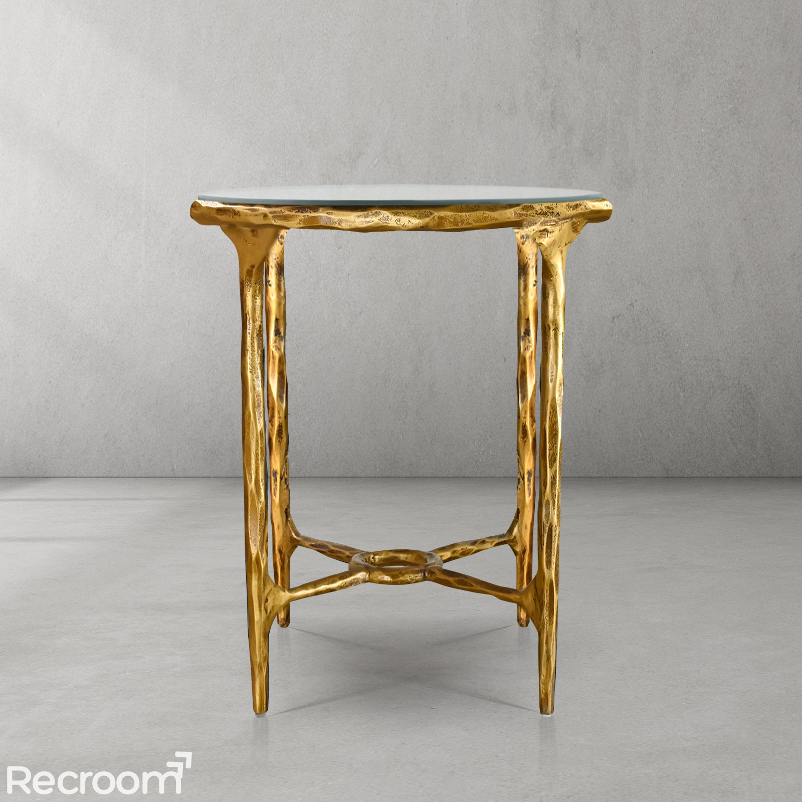 Thaddeo Round Glass Side Table - Zonesus
