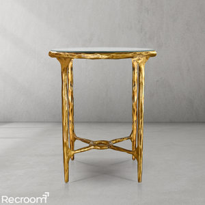 Thaddeo Round Glass Side Table - Zonesus