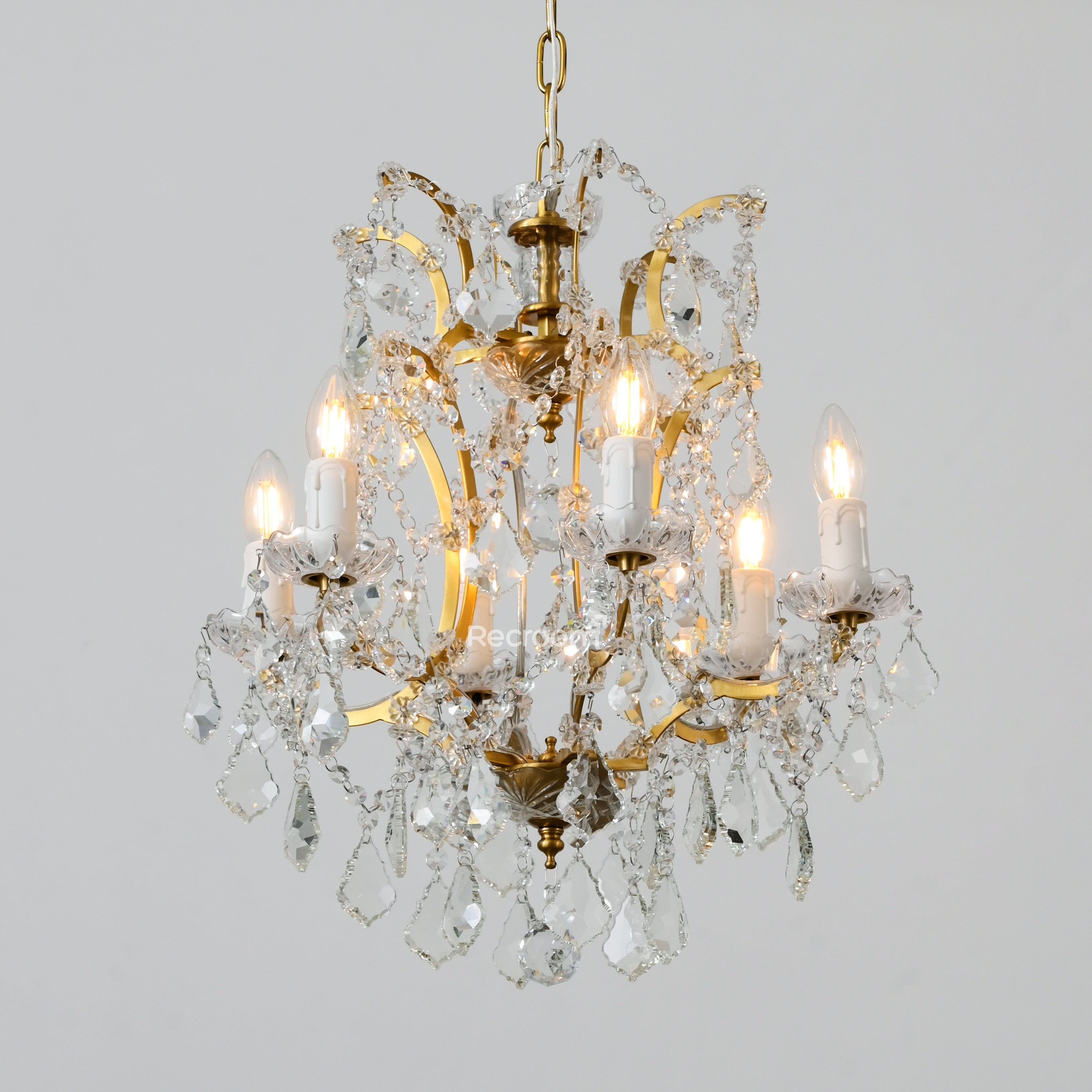 Rococonut Crystal Outdoor Chandelier 18” - Zonesus