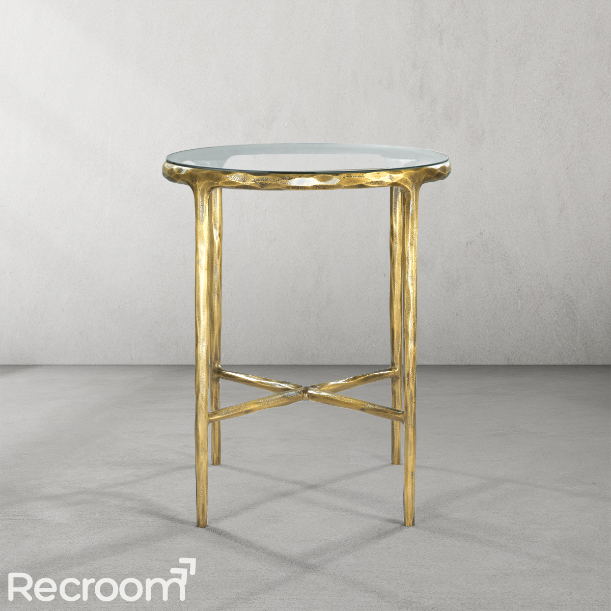 Thaddeo Round Glass Side Table - Zonesus
