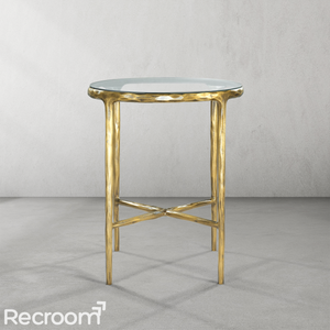 Thaddeo Round Glass Side Table - Zonesus