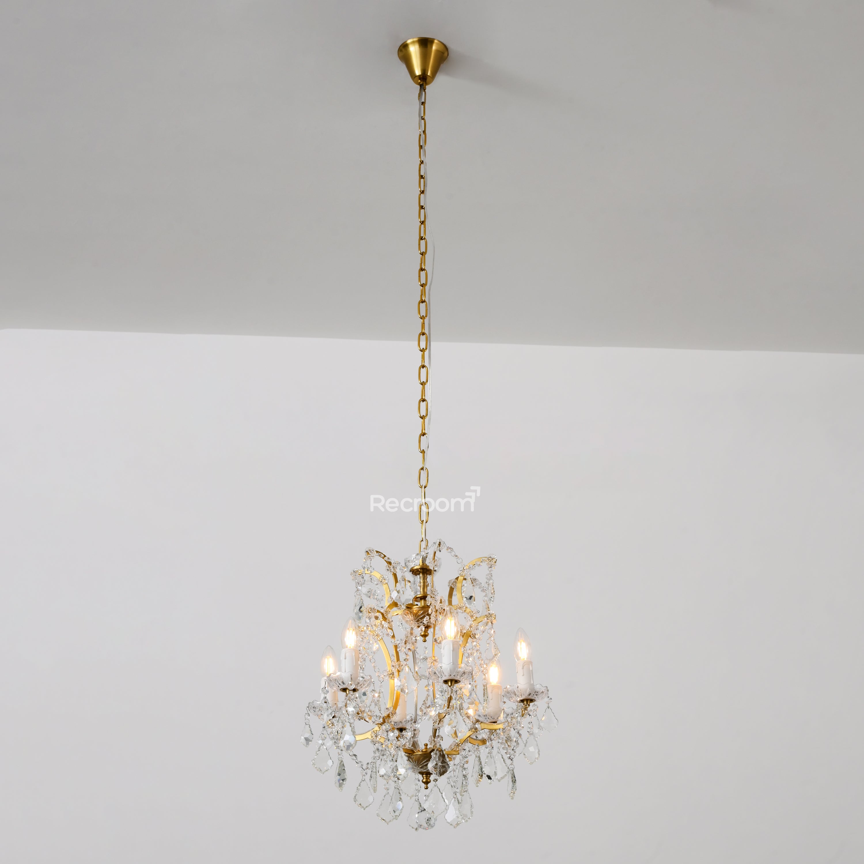 Rococonut Crystal Outdoor Chandelier 18” - Zonesus