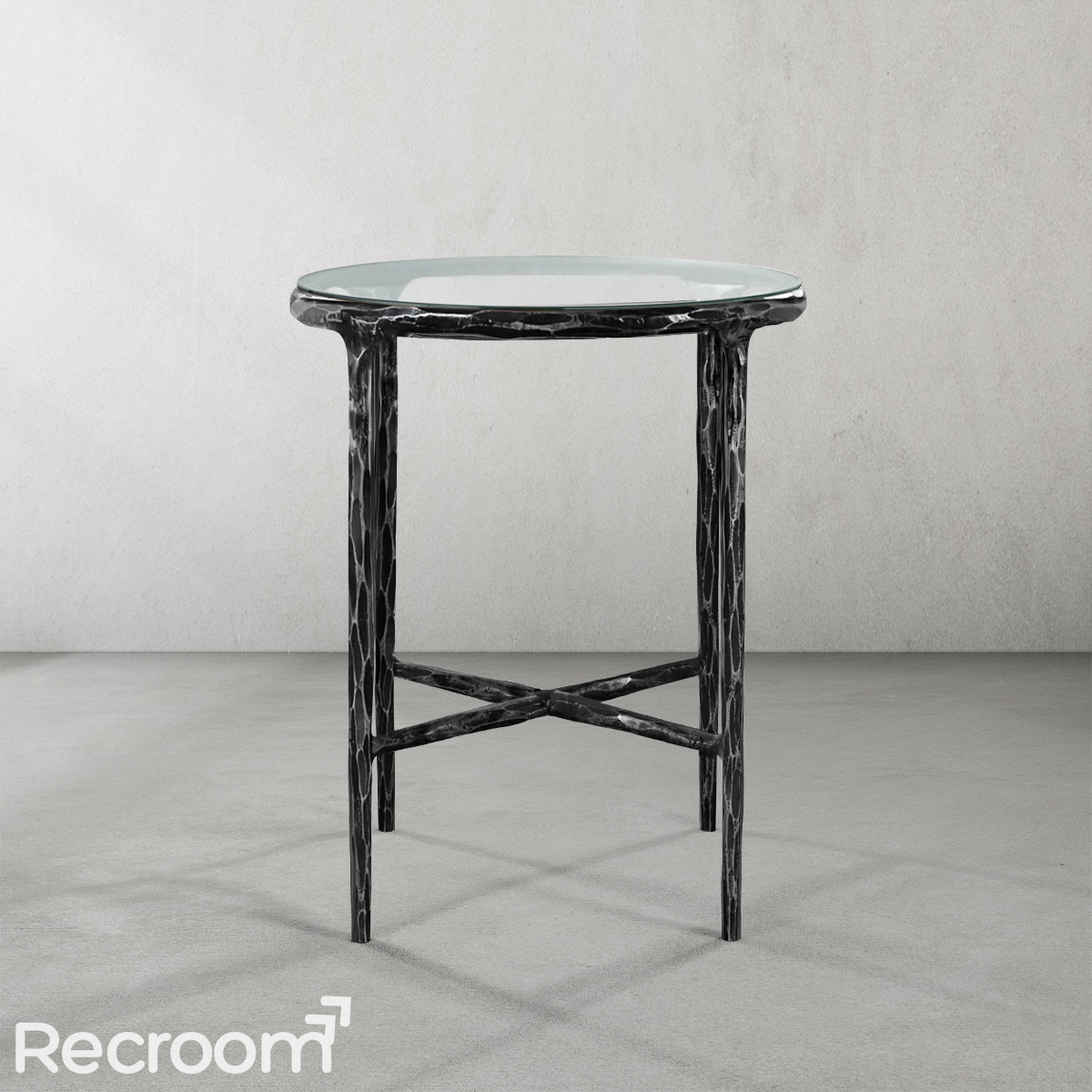 Thaddeo Round Glass Side Table - Zonesus
