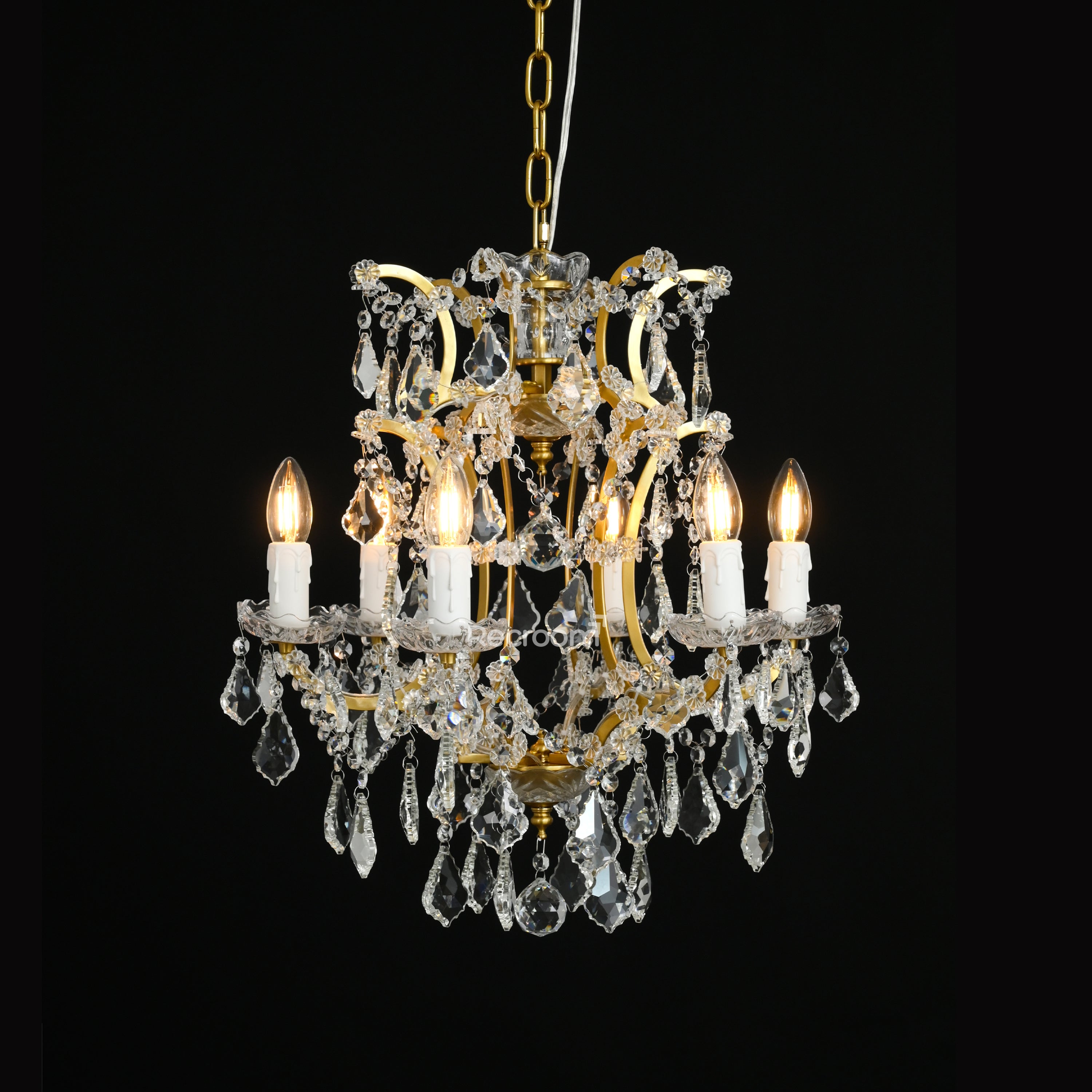 Rococonut Crystal Outdoor Chandelier 18” - Zonesus