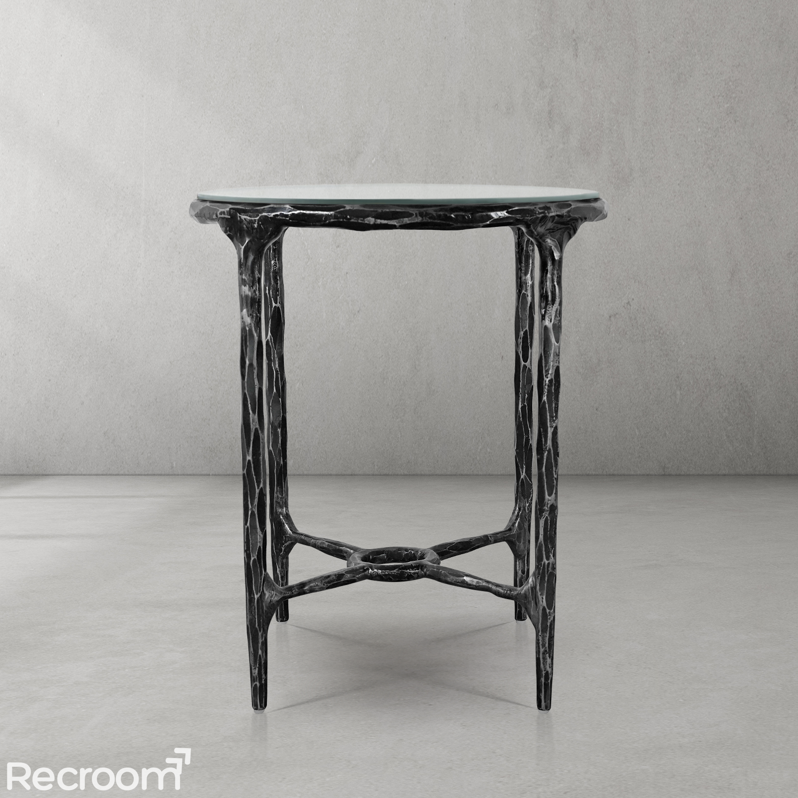 Thaddeo Round Glass Side Table - Zonesus