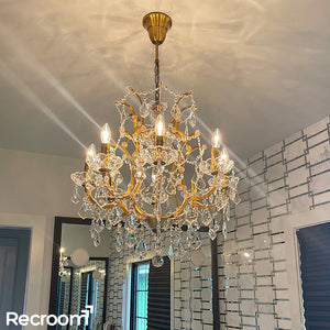 Rococonut Crystal Outdoor Chandelier 18” - Zonesus