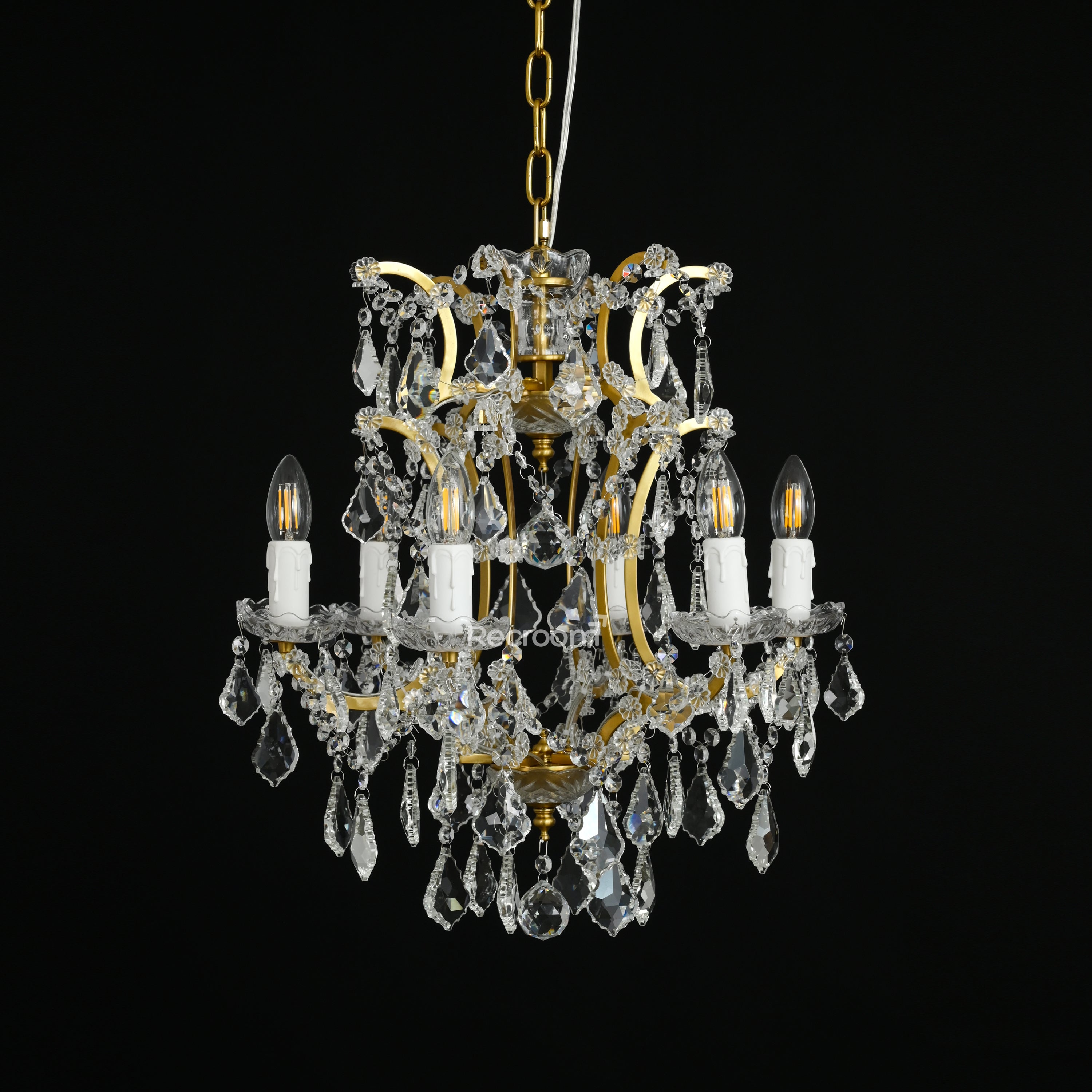 Rococonut Crystal Outdoor Chandelier 18” - Zonesus