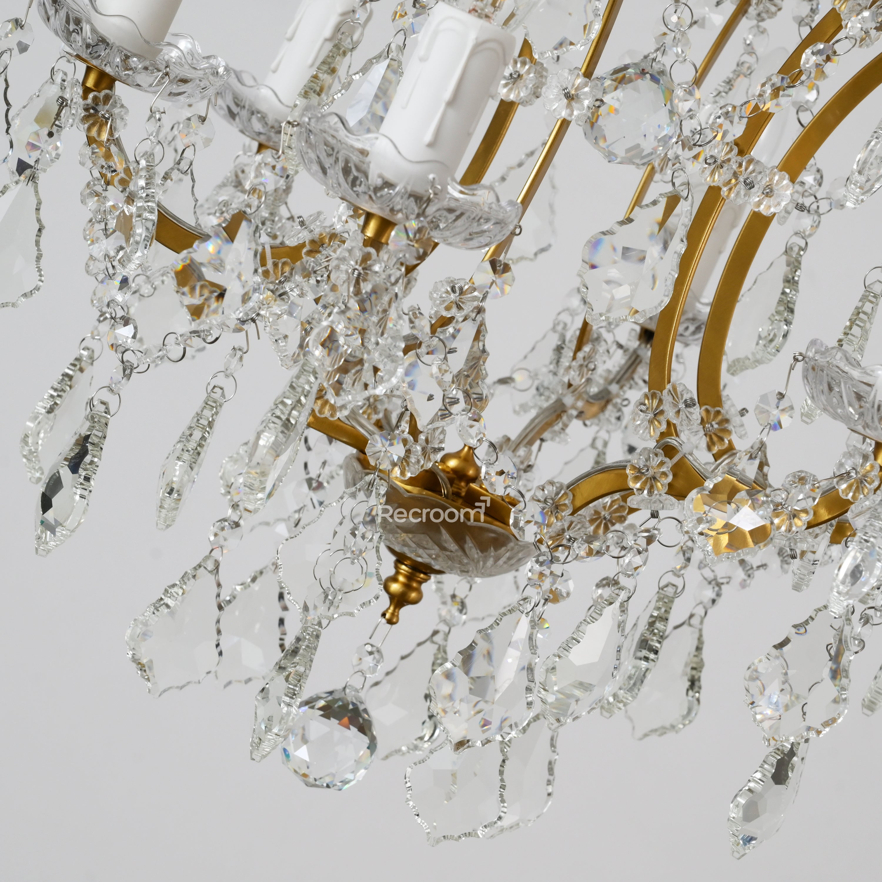 Rococonut Crystal Outdoor Chandelier 18” - Zonesus