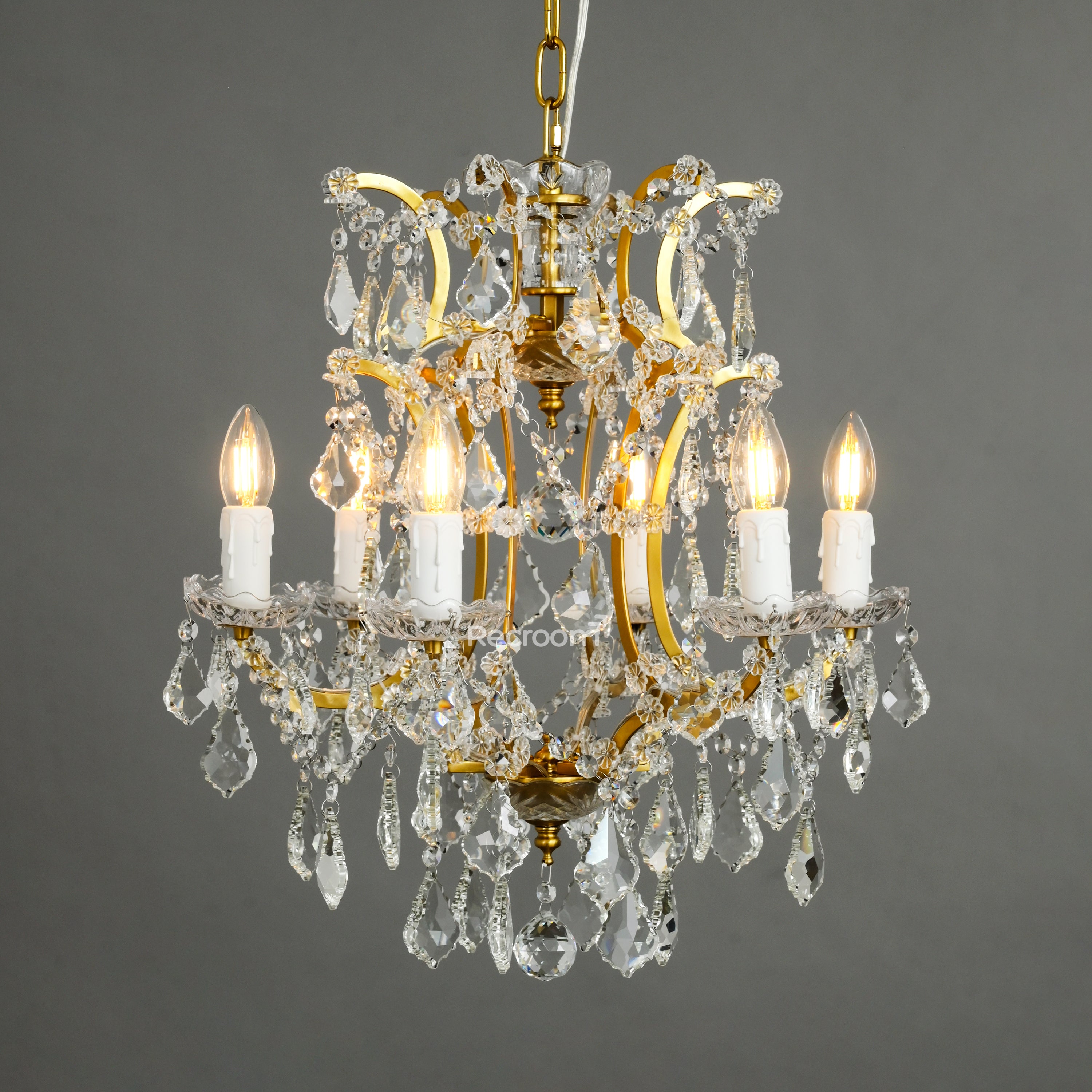 Rococonut Crystal Outdoor Chandelier 18” - Zonesus