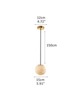 Modern Moon Alabaster Sphere Multi-Light Chandelier Indoor Lighting