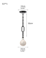 Cluster White Alabaster Globe Pendant Light with adjustable chain | 6" Living room Statement