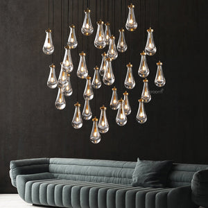 Raindrop Round Chandelier 60" - Zonesus