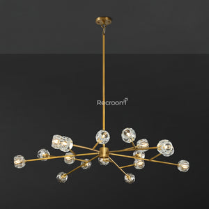 Boulew Crystal Glass Round Chandelier 60" - Zonesus