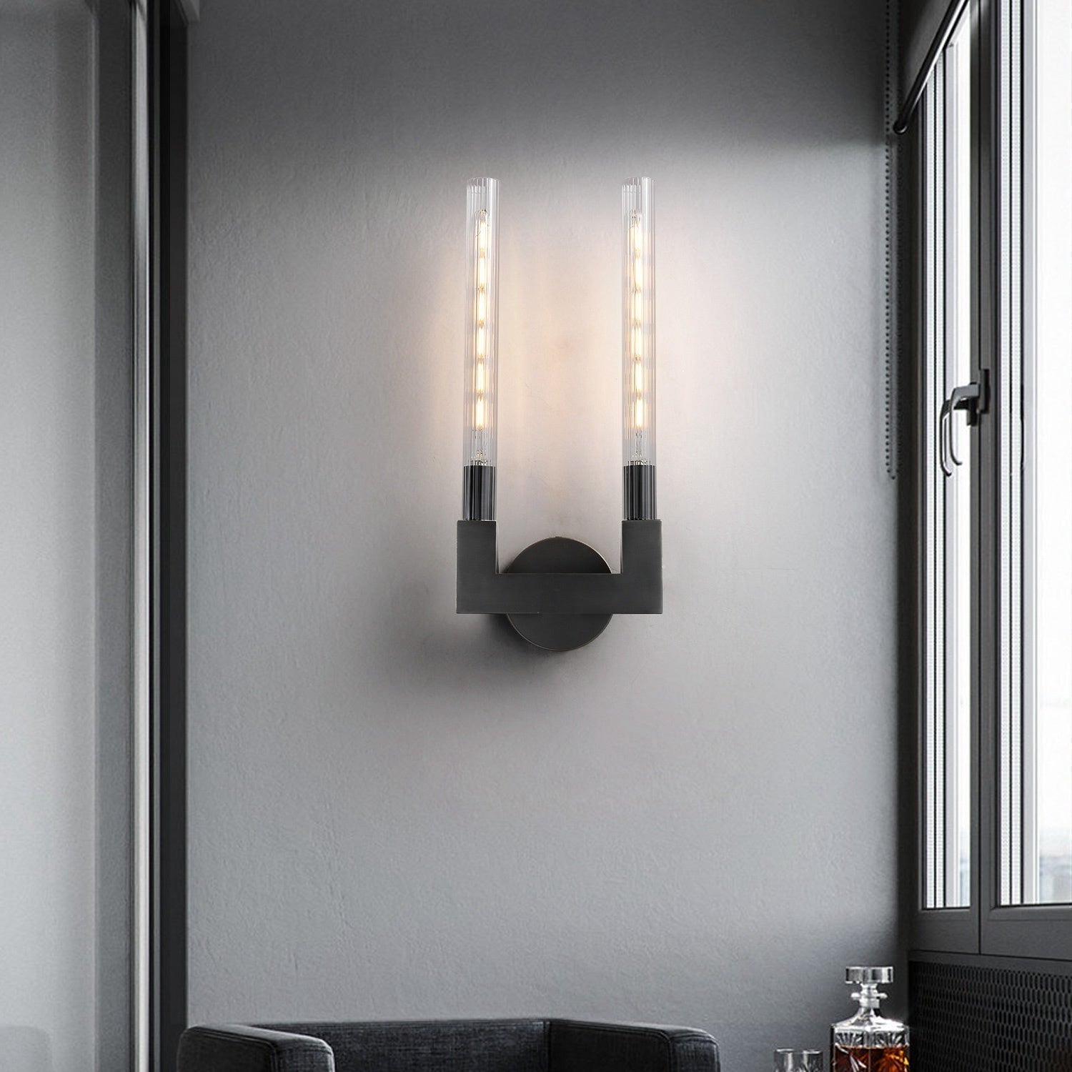 Cannel Double Wall Sconce 9" - Zonesus