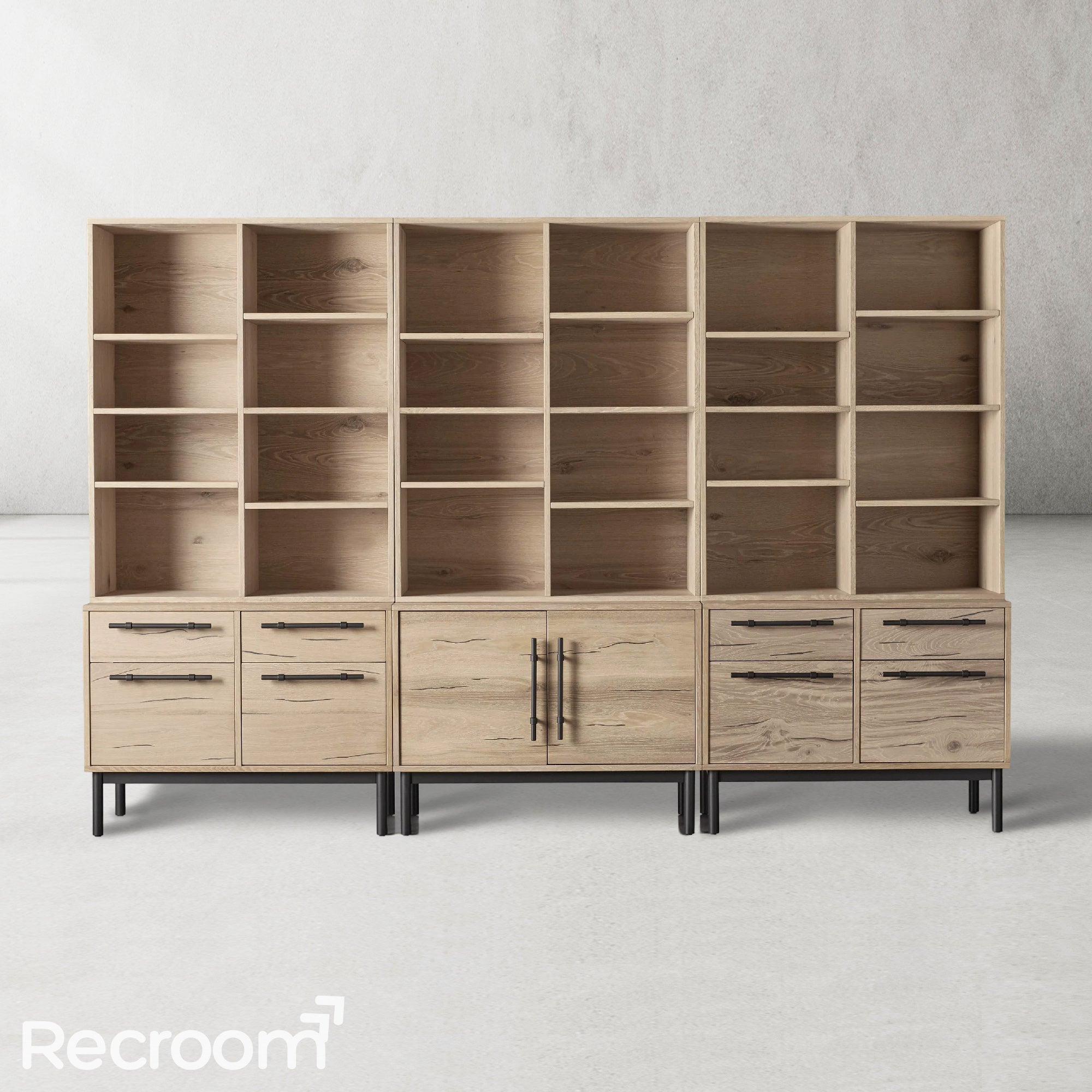 Sullivo Modular Triple Bookcase File - Zonesus