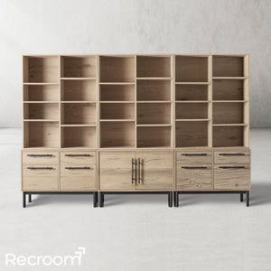 Sullivo Modular Triple Bookcase File - Zonesus
