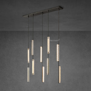 Auduben Crystal Linear Chandelier 54" - Zonesus