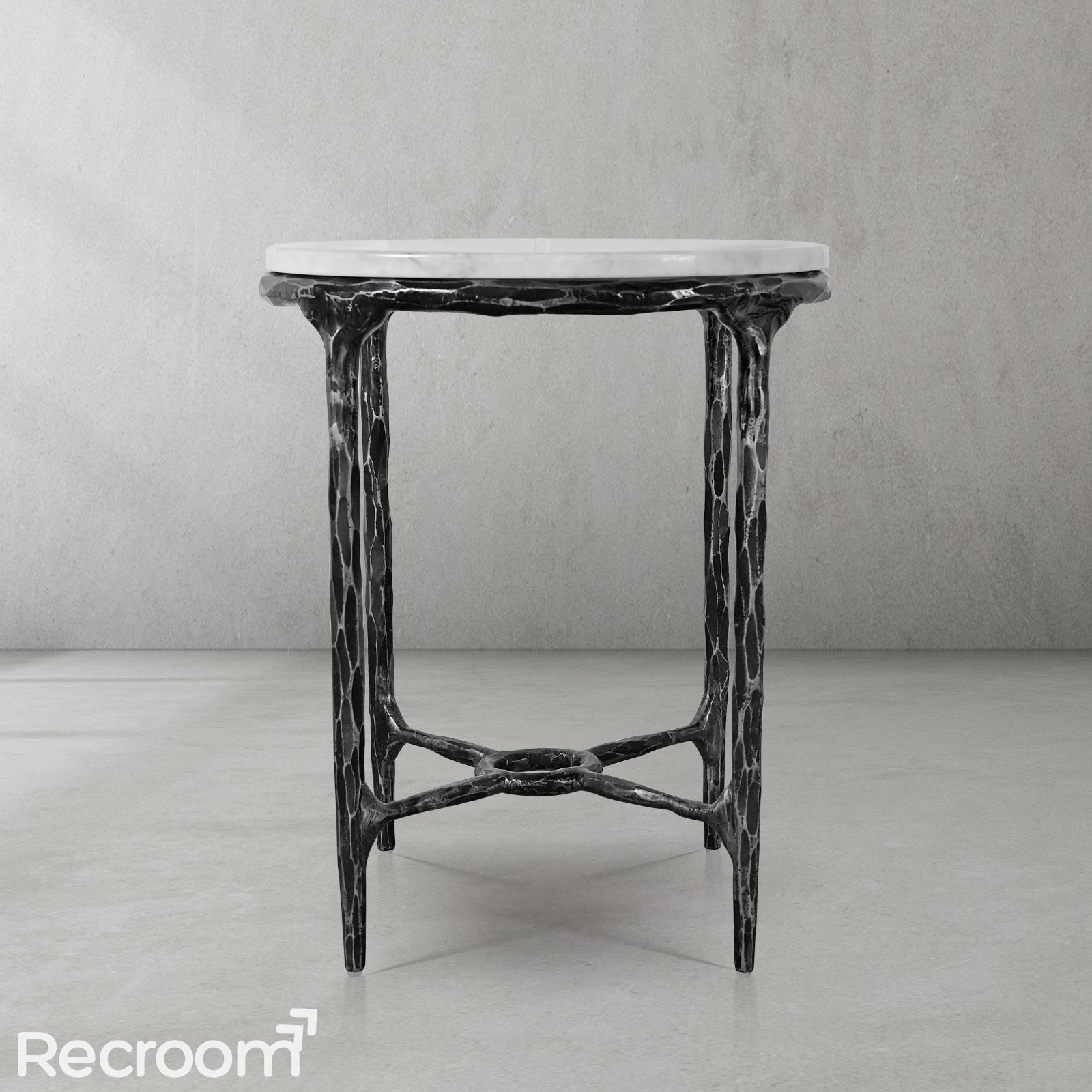 Thaddeo Round Marble Side Table 18" 22" - Zonesus