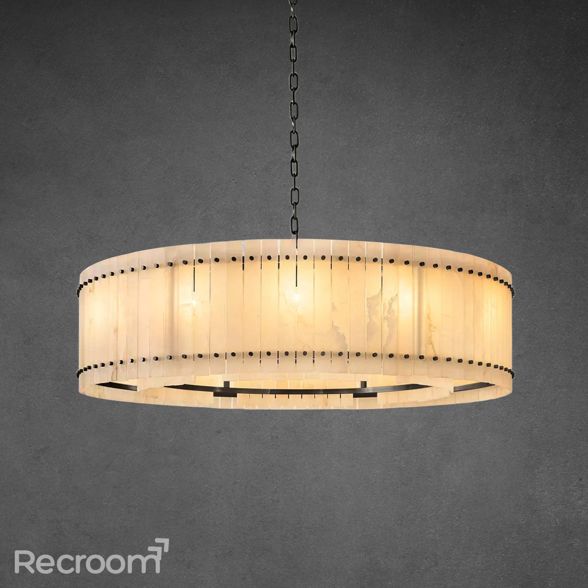San Marconer Alabaster Round Tiered Chandelier 60" - Zonesus
