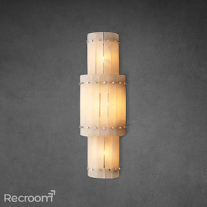 San Marconer Alabaster Grand Round Sconce - Zonesus