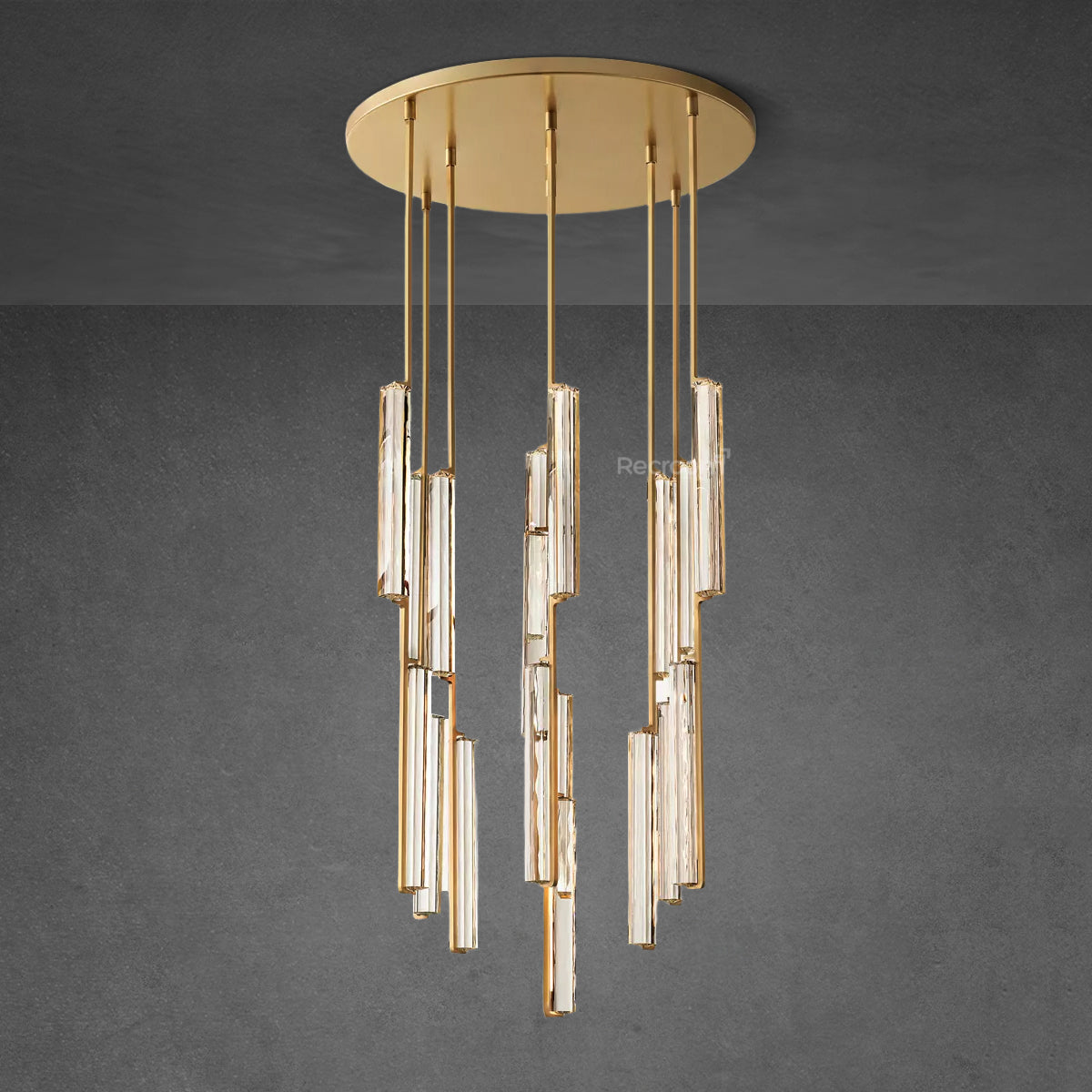 Auduben Crystal Round Chandelier 40" - Zonesus