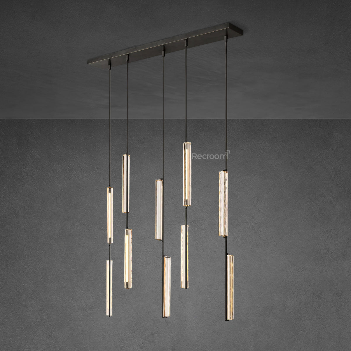 Auduben Crystal Linear Chandelier 54" - Zonesus