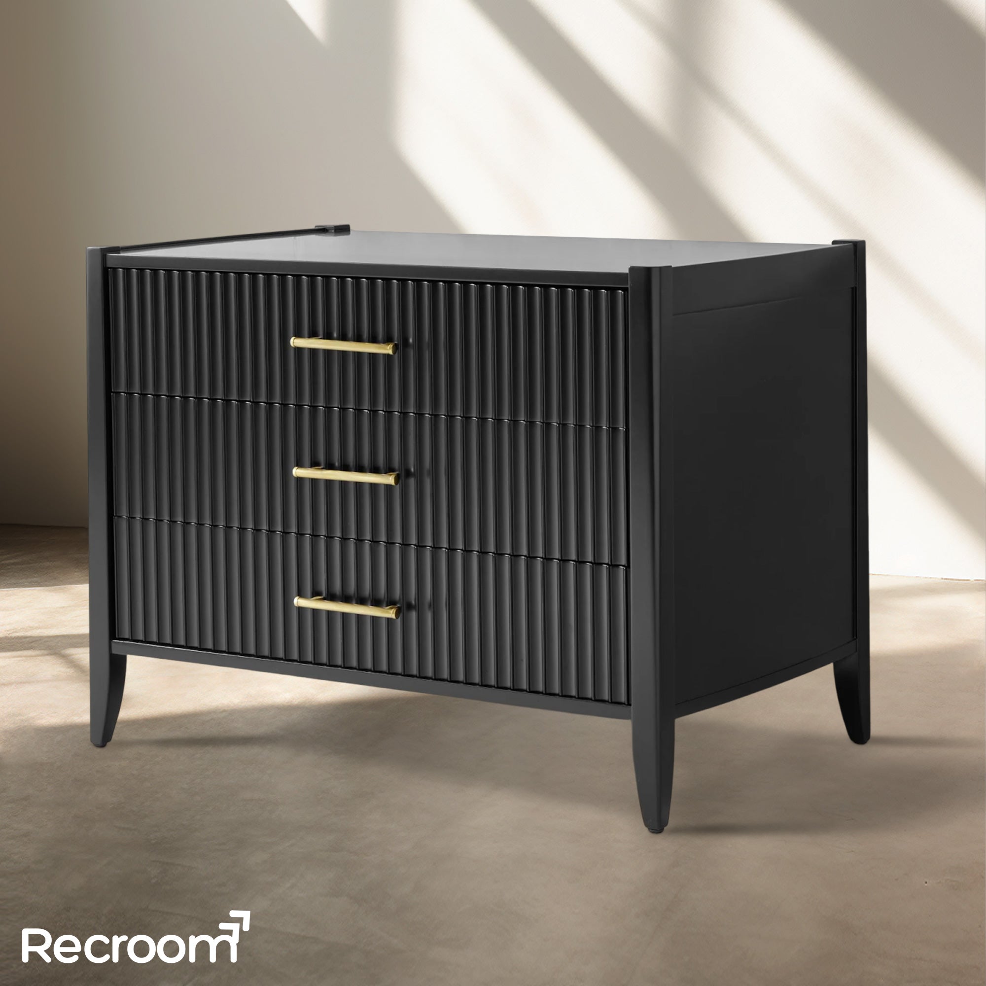 Louisa 3-Drawer Nightstand - Zonesus