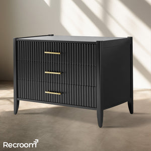 Louisa 3-Drawer Nightstand - Zonesus