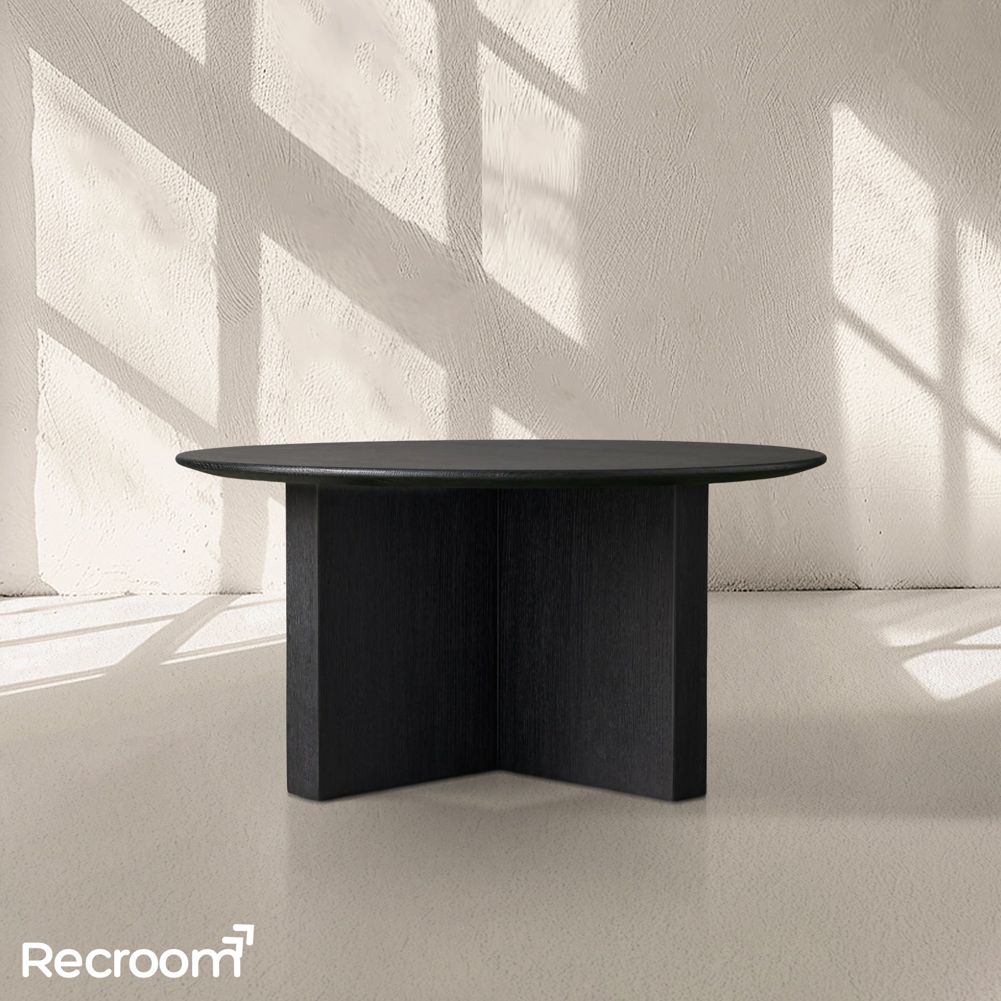 San Germani Round Wood Coffee Table with Clement Base - Zonesus