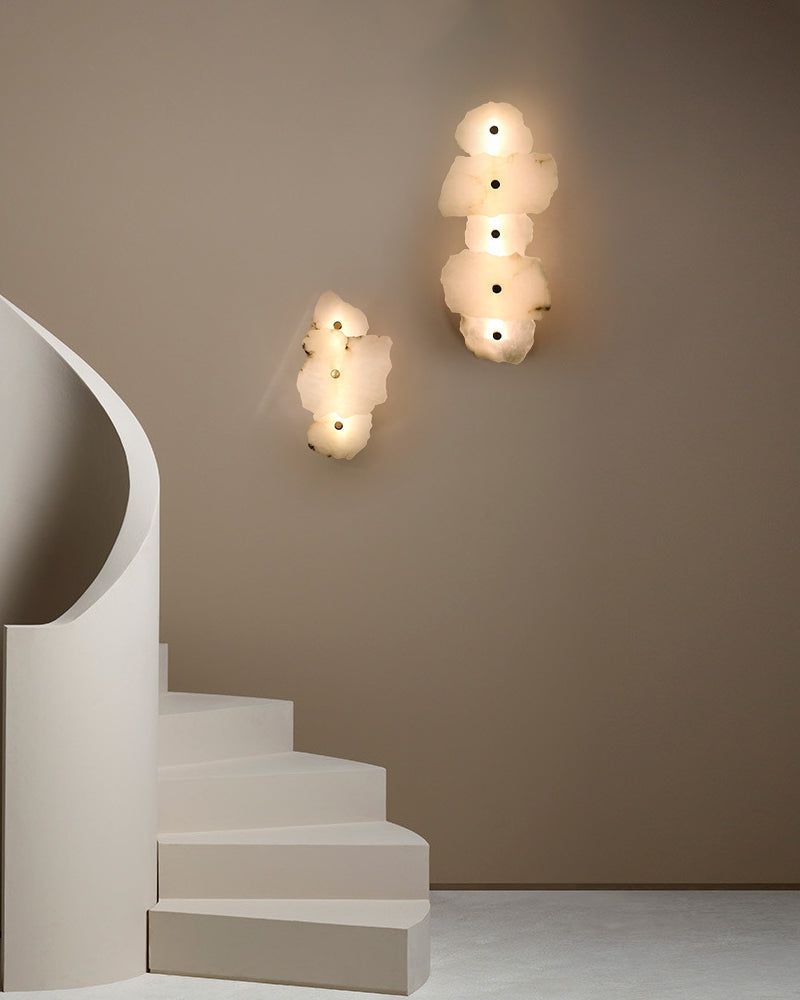 Energy Saving 2-light Alabaster Shade Double Wall Light Fixtures for corridor,reading