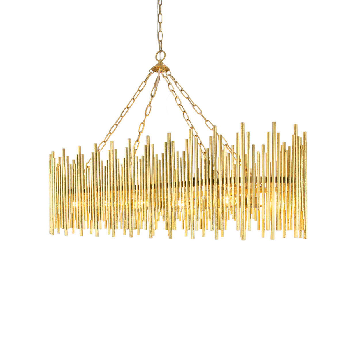 Althely 10 Lights Rectangle Pendant Chandelier - Zonesus