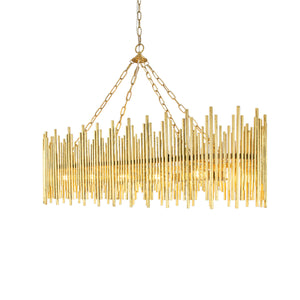 Althely 10 Lights Rectangle Pendant Chandelier - Zonesus