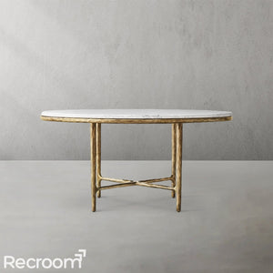 Thaddeo Marble Round Dining Table - Zonesus