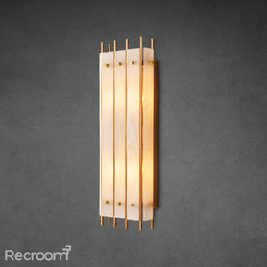 San Marconer Alabaster Grand Rectangular Sconce 26" - Zonesus