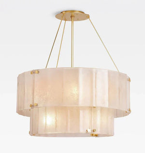 Willamette Glass Round Chandelier 2-Tier 32" - Zonesus