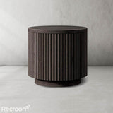 Muelho Wood Round Side Table - Zonesus
