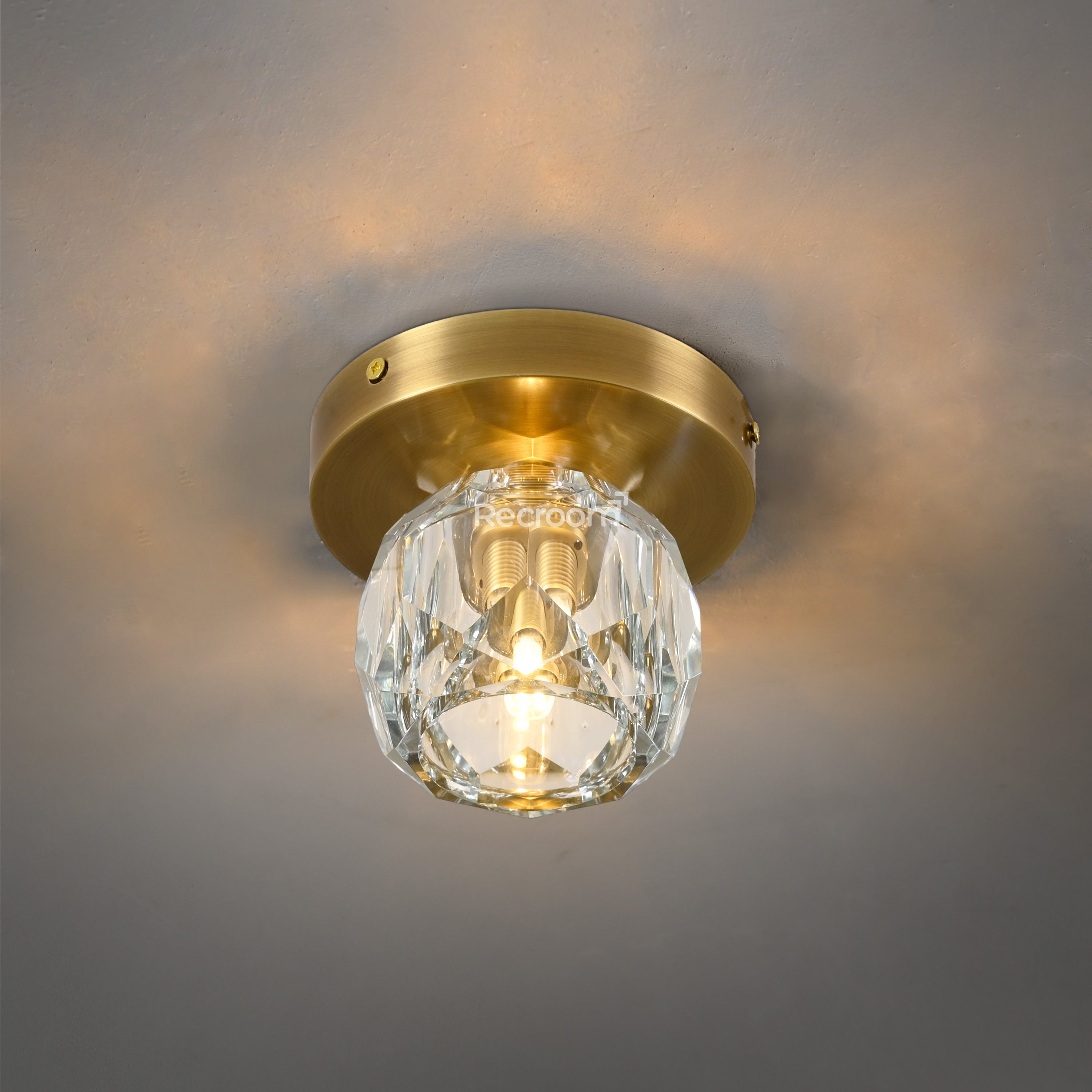 Boulew Crystal Glass Petite Flushmount 6" - Zonesus