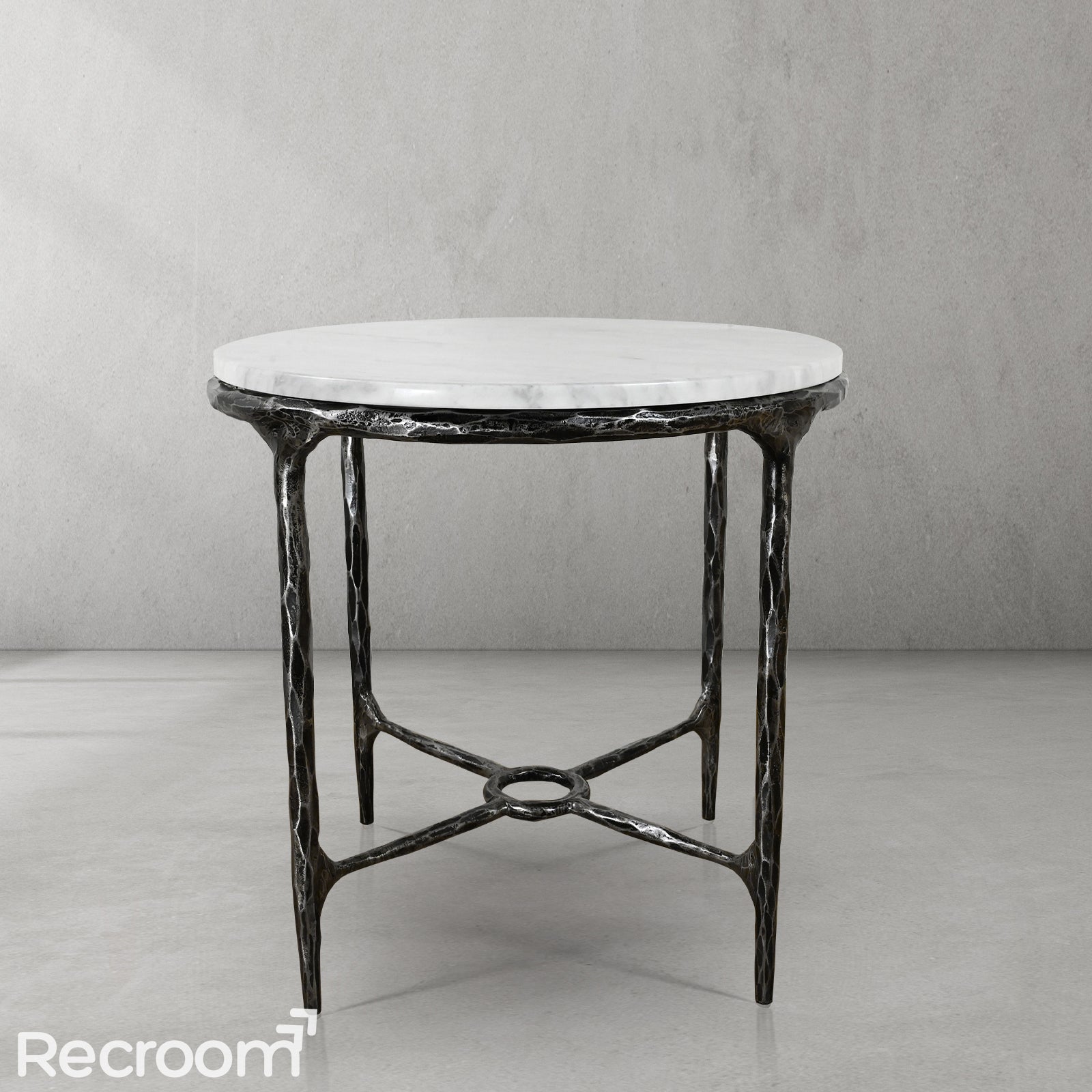 Thaddeo Round Marble Side Table 18" 22" - Zonesus