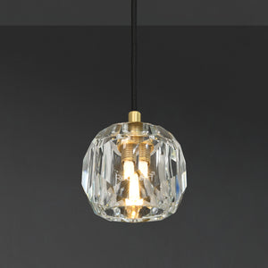 Boulew Crystal Glass Cord Pendant 5" - Zonesus