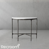 Thaddeo Marble Demilune Console Table - Zonesus