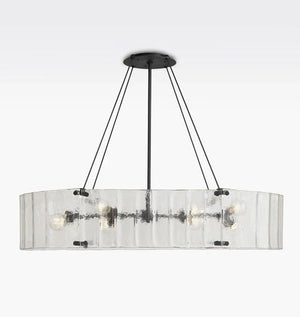 Willamette Glass Linear Chandelier 48" - Zonesus