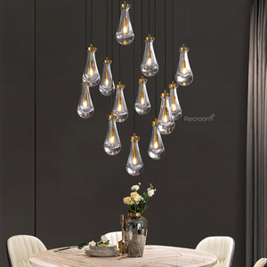 Raindrop Round Chandelier 36" - Zonesus
