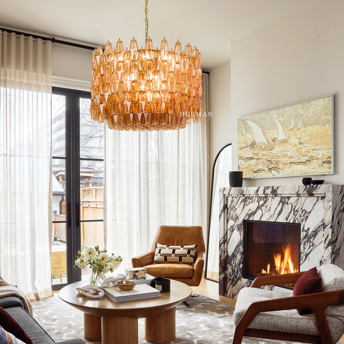 Venice Sorrento Chandelier – Two Colours Available 31.5" - Zonesus