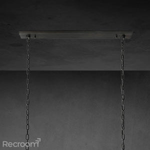 Harllow Multi Crystal Rectangular Chandelier 42“ 54” 62“ 74” - Zonesus