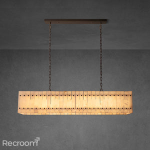 San Marconer Alabaster Linear Chandelier 54'' - Zonesus