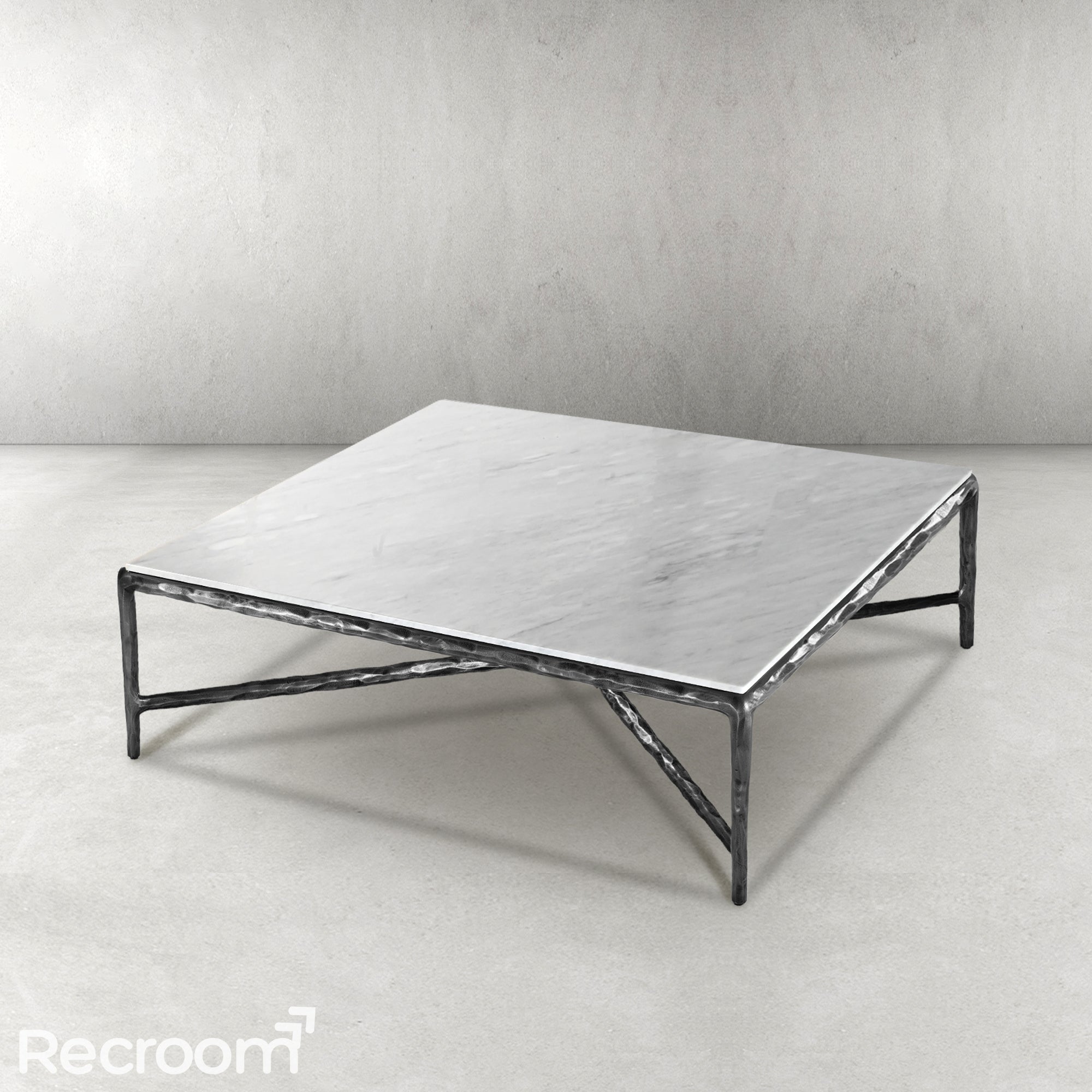 Thaddeo Square Glass Coffee Table - Zonesus